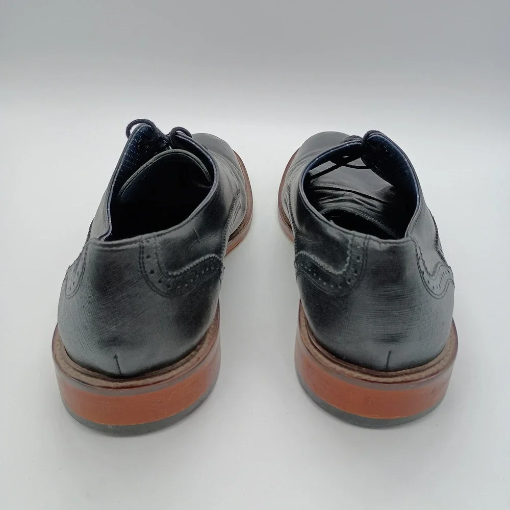 Winthrop Braxton Mens Black Leather Derby Oxford‎ Dress Shoes Size 11